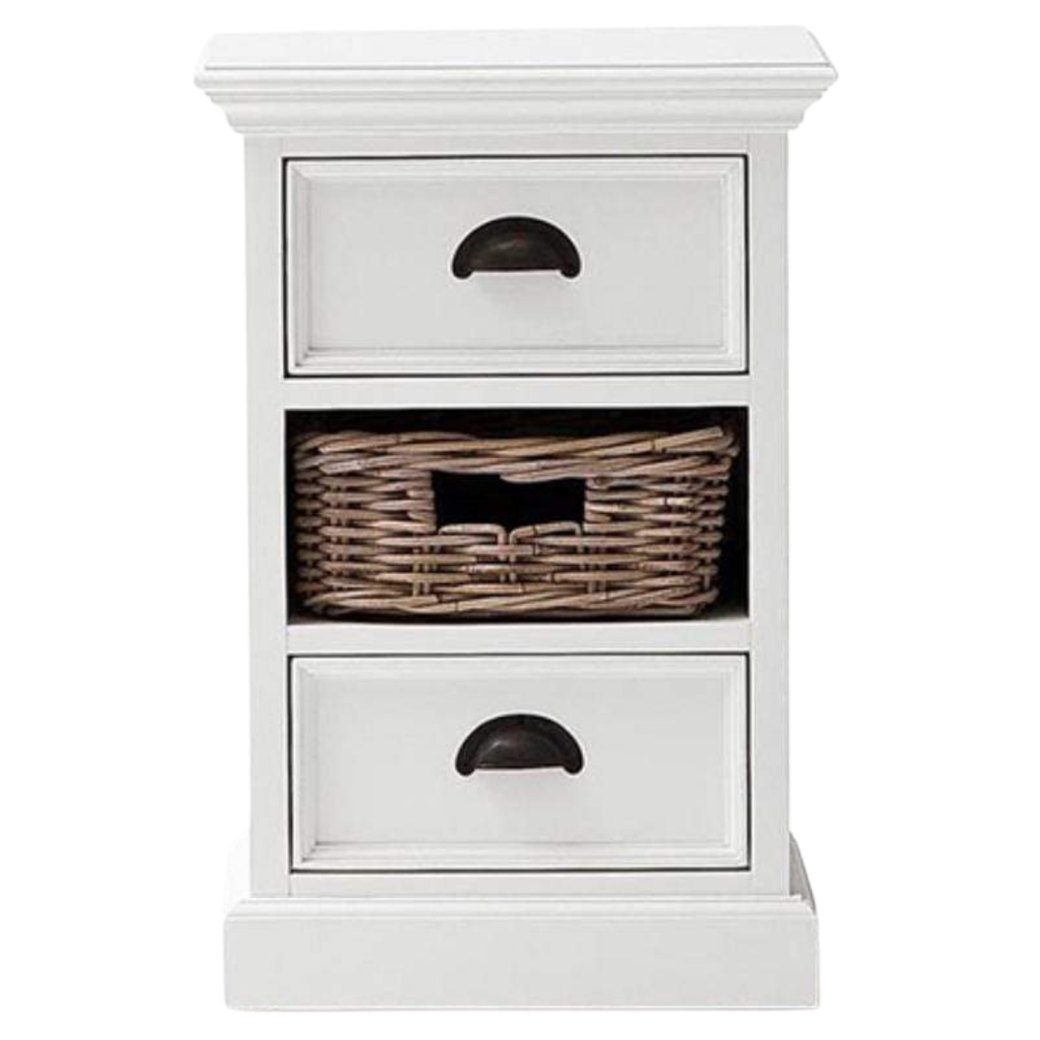 Halifax Storage Unit 1 Rattan Basket - White