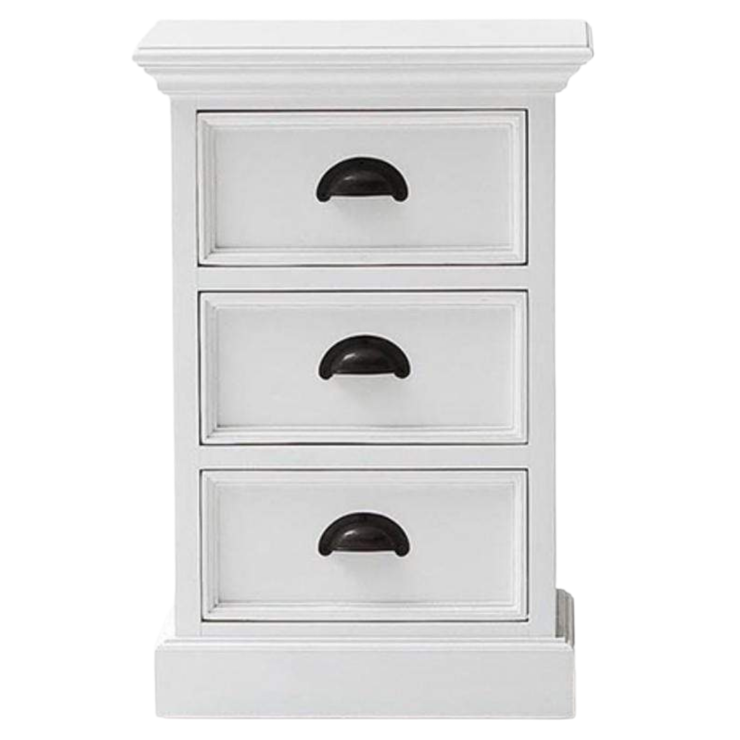 Halifax Storage Unit / Bedside Chest 3 Drawers - White