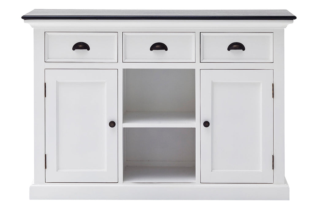 Halifax Contrast Buffet - White with Black Top
