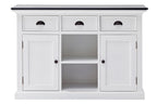 Halifax Contrast Buffet - White with Black Top