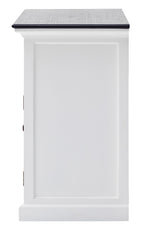 Halifax Contrast Buffet - White with Black Top