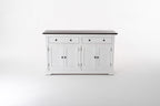 Provence Accent Buffet - White With Dark Brown Top