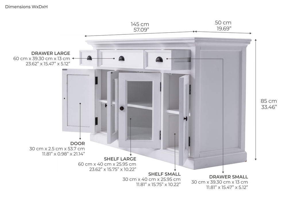 Halifax Buffet with 4 Doors 3 Drawers