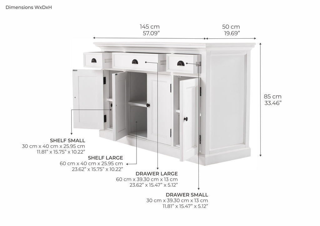 Buffet with 4 Doors 3 Drawers