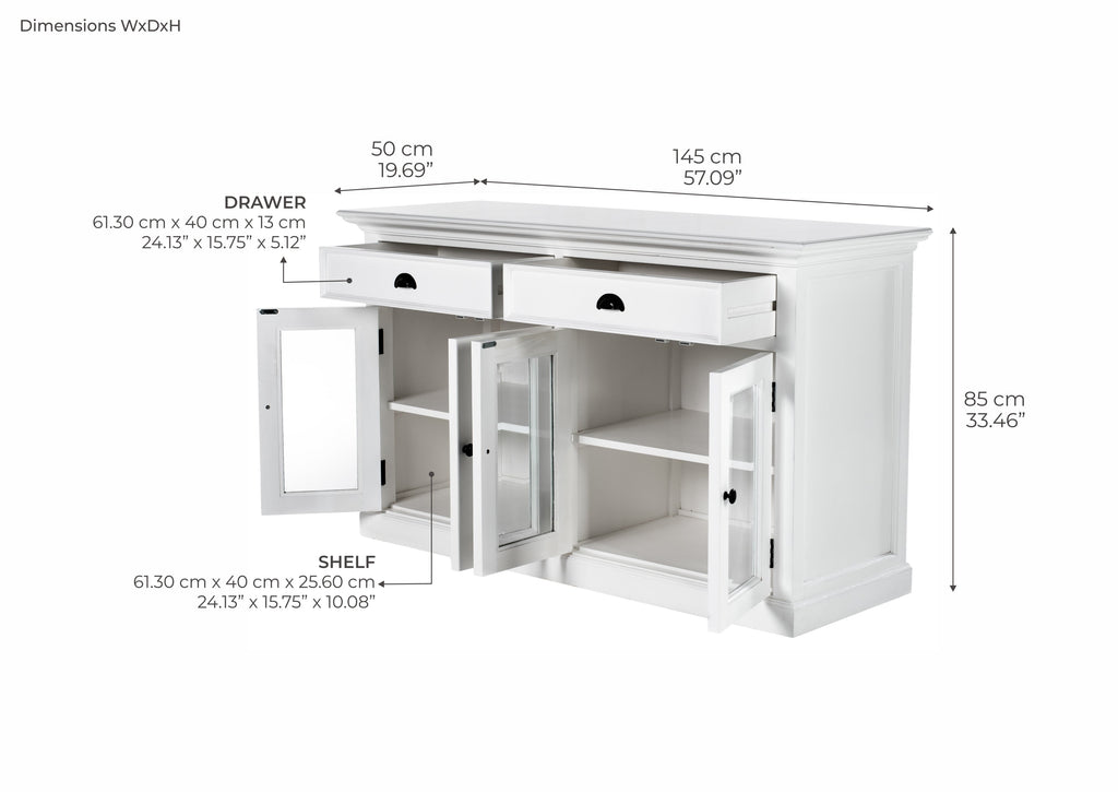 Classic Buffet with Glass Doors