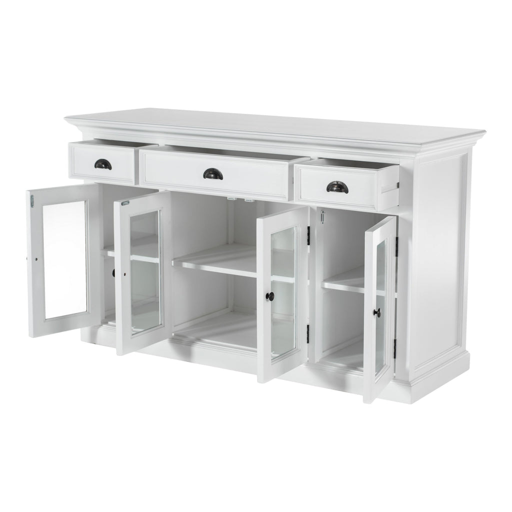 Buffet with 4 Glass Doors 3 Drawers