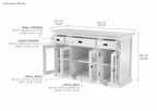 Buffet with 4 Glass Doors 3 Drawers