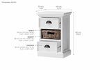 Halifax Storage Unit 1 Rattan Basket - White
