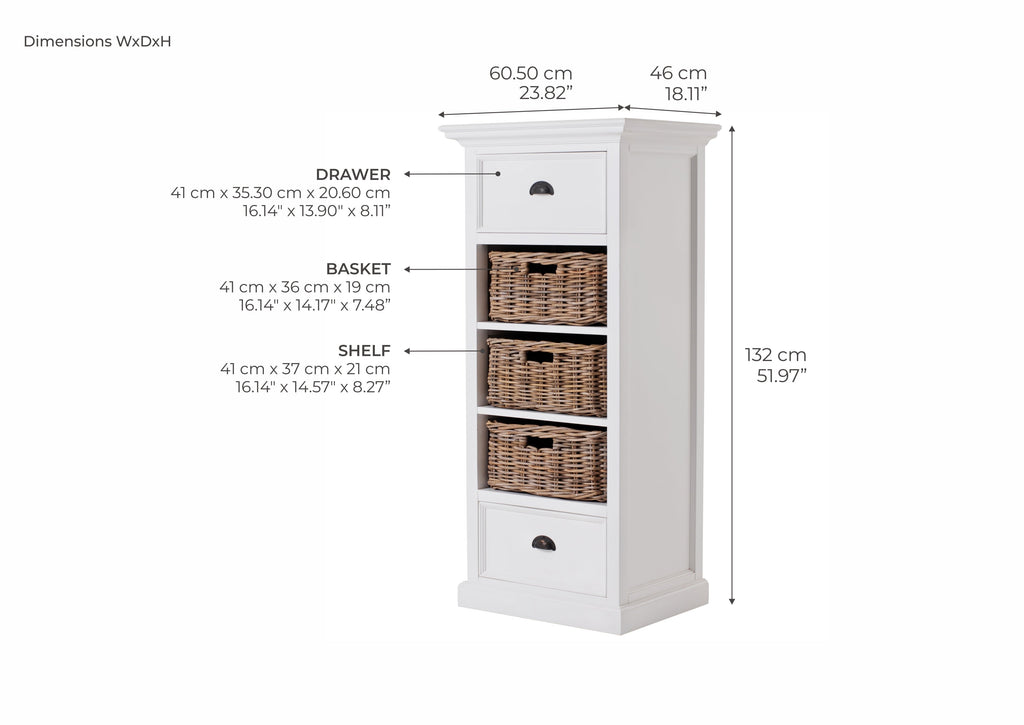 Storage Unit with Basket Set