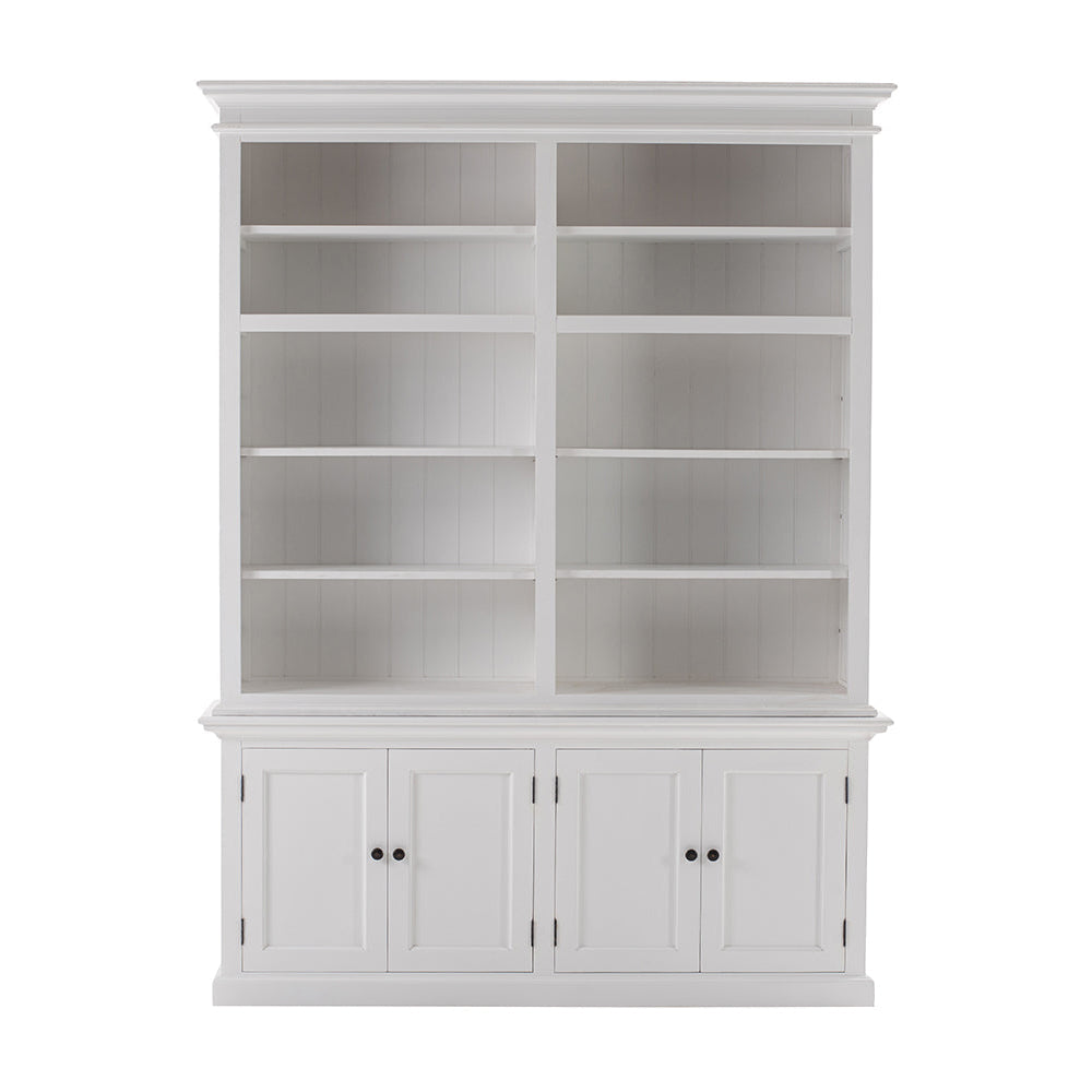 Halifax Medium Hutch Bookcase - White 