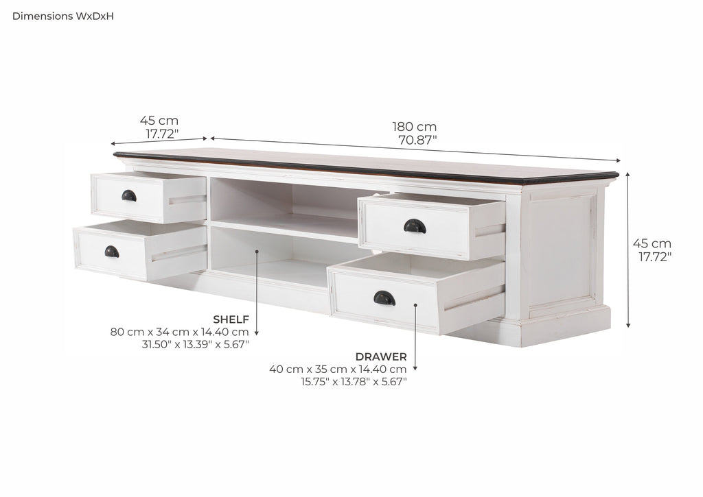 Halifax Accent Lowline ETU 180cm - White With Brown Top