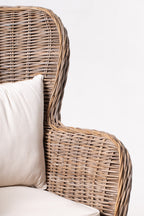 King Kubu Rattan Arm Chair With Cushion (set of 2)