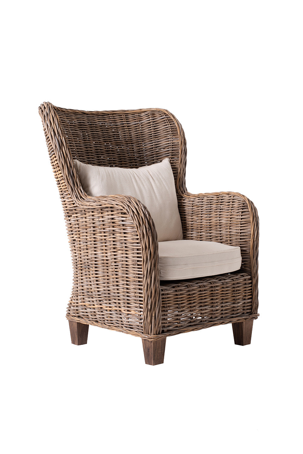 King Kubu Rattan Arm Chair With Cushion (set of 2)