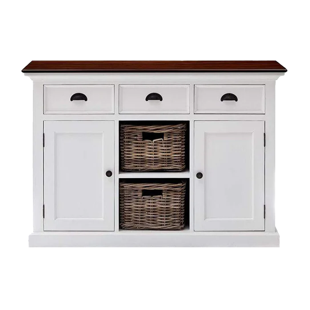 Halifax Accent Buffet - White with Brown Top
