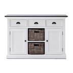 Halifax Contrast Buffet - White with Black Top