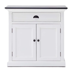 Halifax Contrast Small Buffet - White with Black Top