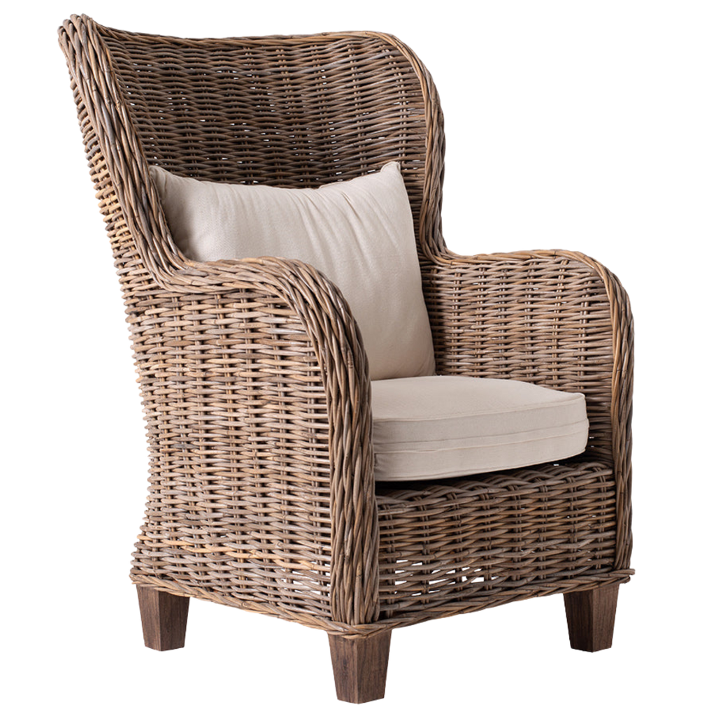 King Kubu Rattan Arm Chair With Cushion (set of 2)