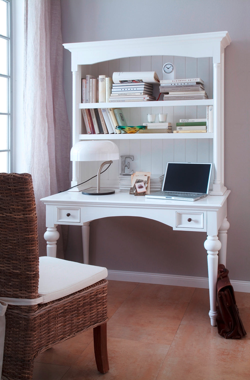 Provence Secretary Desk - White 