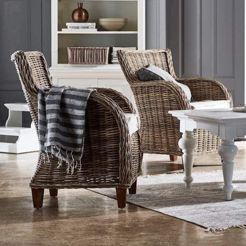 Baron Kubu Rattan Arm Chair (Set of 2)-Chair-Novasolo-I Wanna Go Home