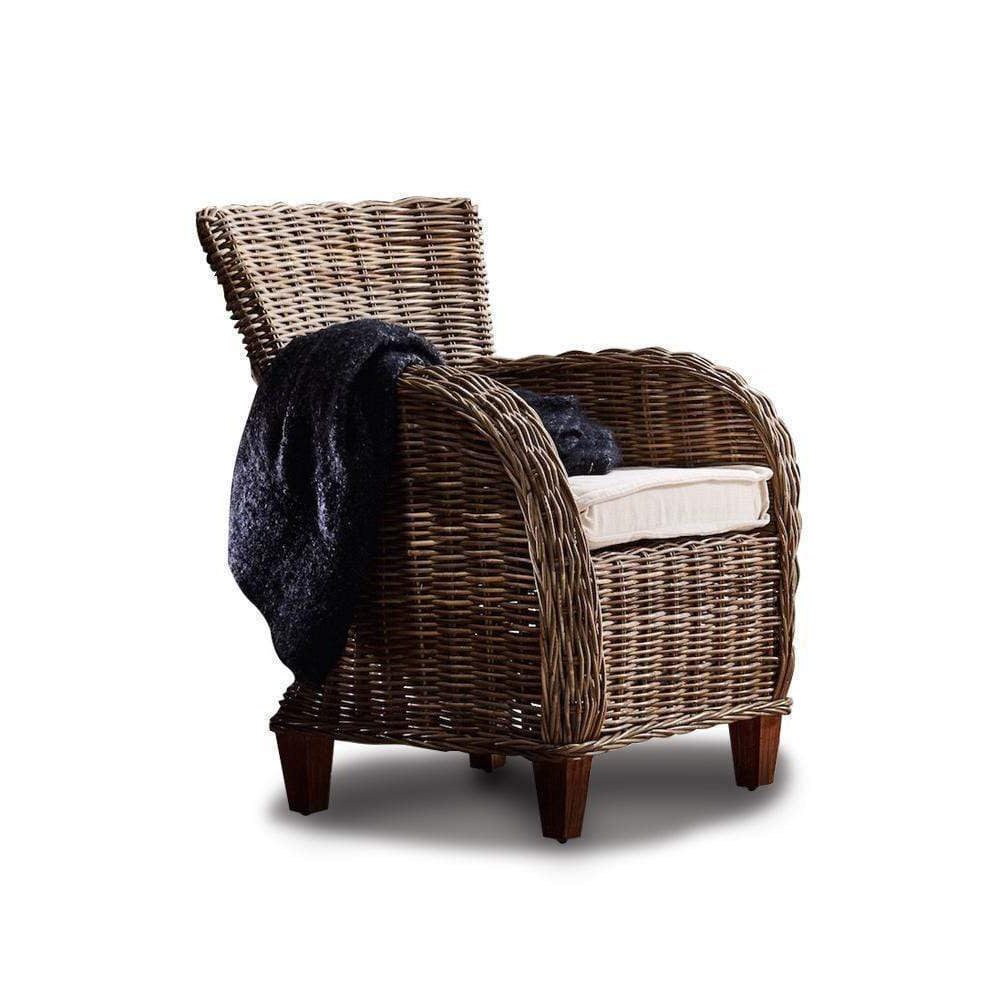 Baroness Kubu Rattan Arm Chair (Set of 2)-Chair-Novasolo-I Wanna Go Home