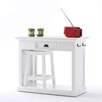 Halifax Breakfast Bar - White-Dining Table-Novasolo-I Wanna Go Home