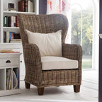 King Kubu Rattan Arm Chair With Cushion-Chair-Novasolo-I Wanna Go Home