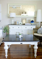 Provence Accent Buffet - White With Dark Brown Top-Buffet-Novasolo-I Wanna Go Home