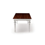 Provence Dining Table 240cm - White With Dark Brown Top-Dining Table-Novasolo-I Wanna Go Home